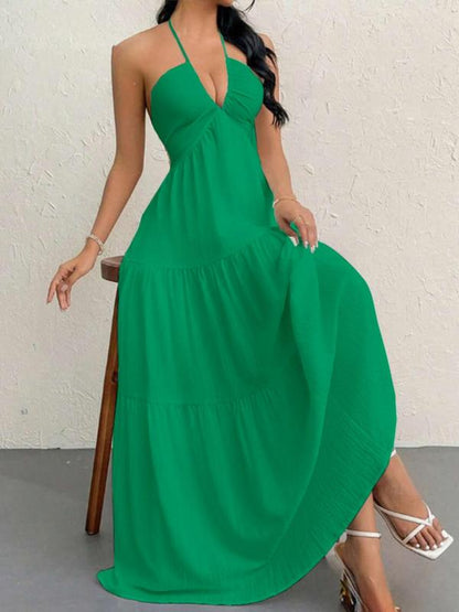 Louie Sand Sleeveless A-Line Summer Dress – Casual Beach & Party Wear