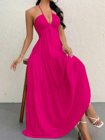 Louie Sand Sleeveless A-Line Summer Dress – Casual Beach & Party Wear