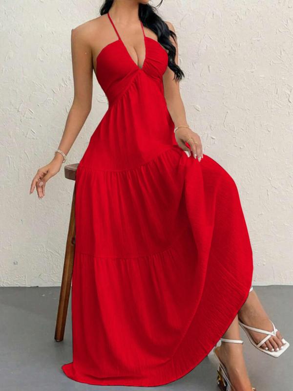 Louie Sand Sleeveless A-Line Summer Dress – Casual Beach & Party Wear