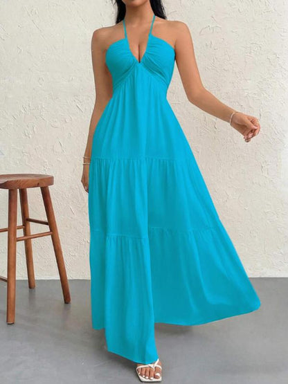 Louie Sand Sleeveless A-Line Summer Dress – Casual Beach & Party Wear
